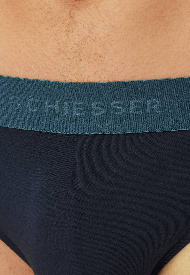 Schiesser Rio-Slips 3er-Pack Organic Cotton Webgummibund Mehrfarbig - 95/5