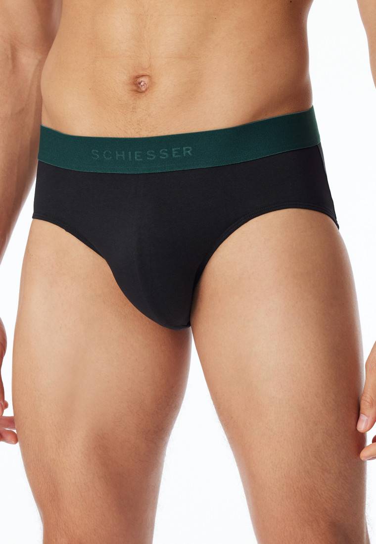 Schiesser Rio-Slips 3er-Pack Organic Cotton Webgummibund Mehrfarbig - 95/5
