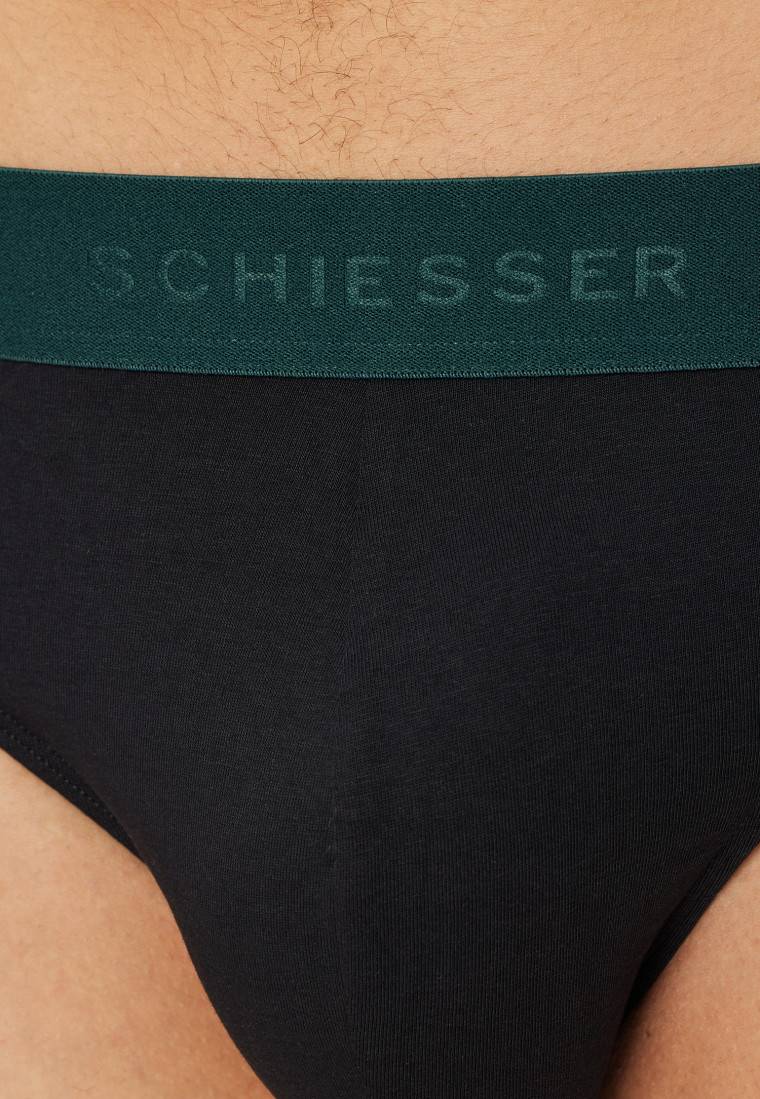Schiesser Rio-Slips 3er-Pack Organic Cotton Webgummibund Mehrfarbig - 95/5
