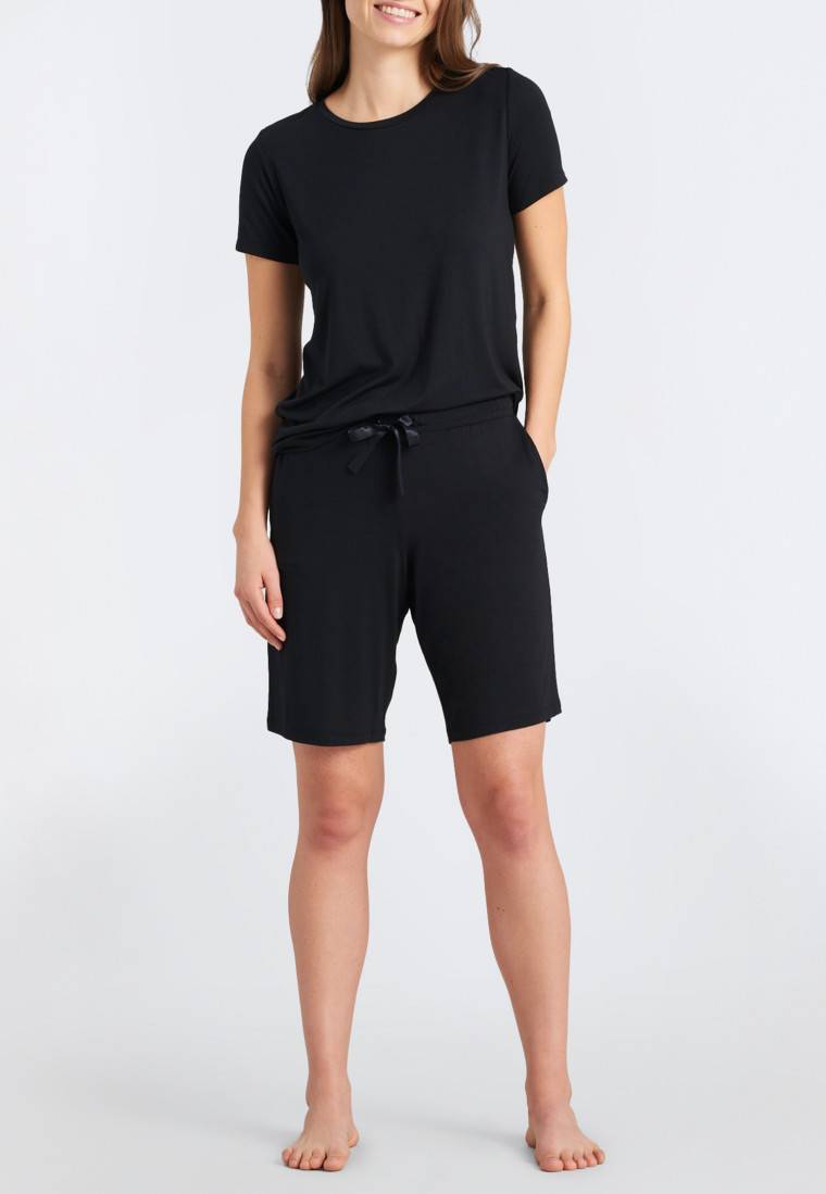 Schiesser Bermuda Modal schwarz - Mix+Relax