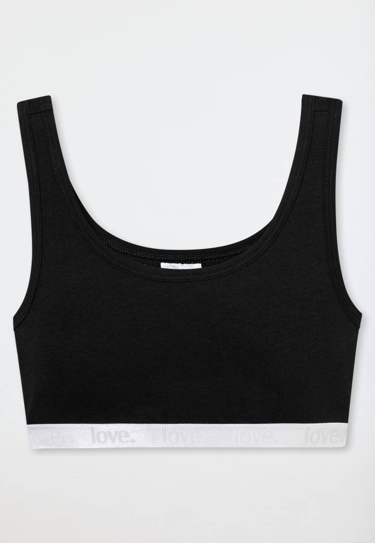 Schiesser Bustiers 2er-Pack Schwarz Bedruckt - 95/5