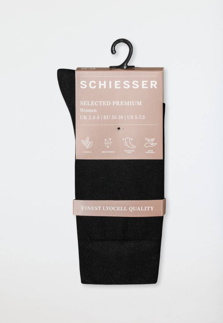 Schiesser Damensocken Schwarz - Selected! Premium