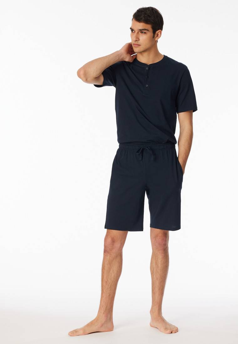 Schiesser Hose kurz dunkelblau - Mix+Relax