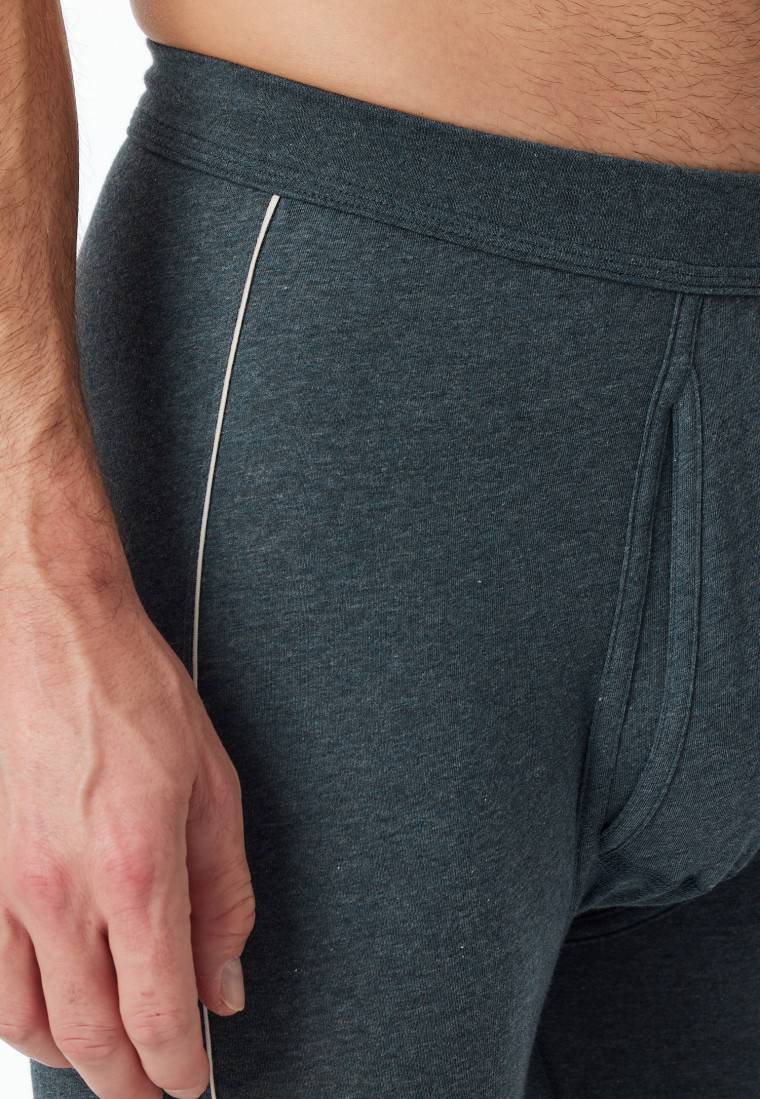 Schiesser Hose Lang Blau-meliert - Comfort Fit