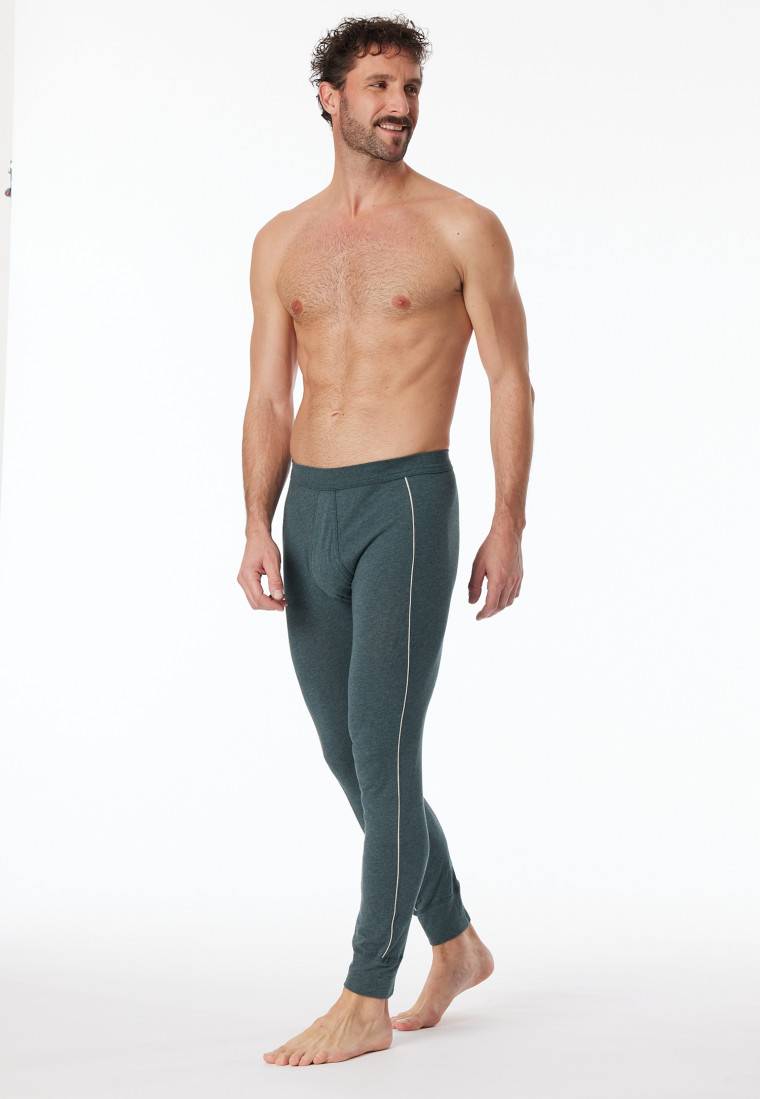 Schiesser Hose lang blau-meliert - Comfort Fit