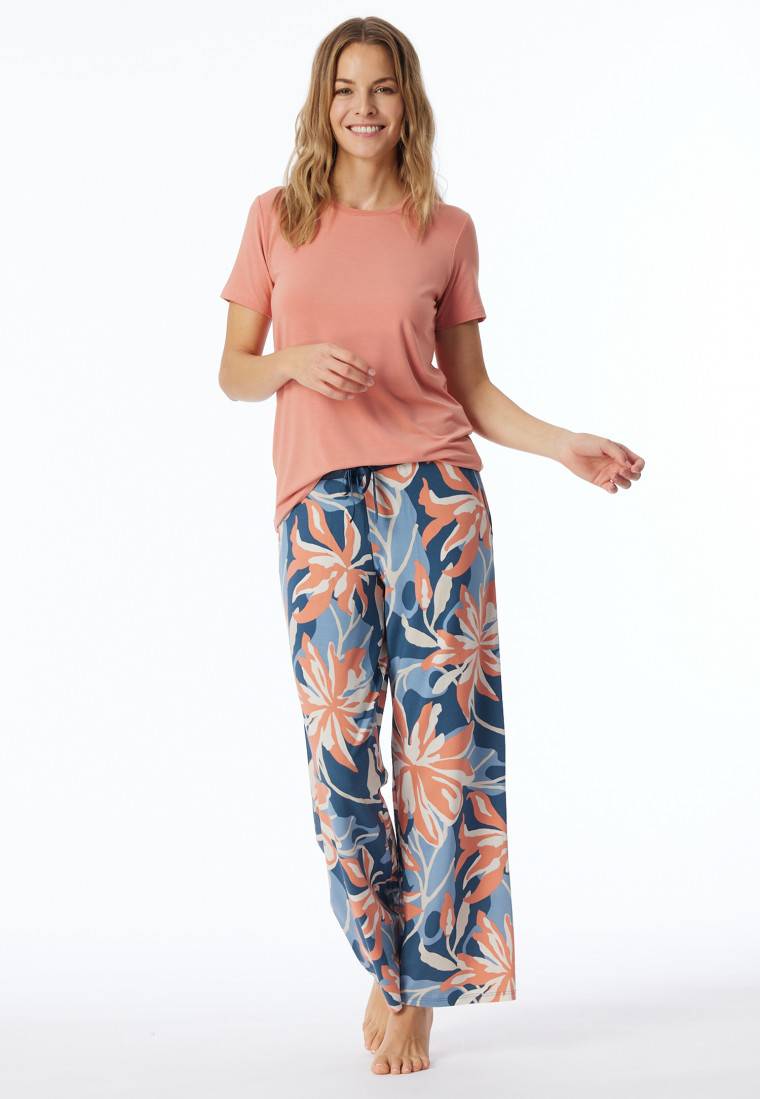 Schiesser Hose lang Blumen multicolor - Mix+Relax