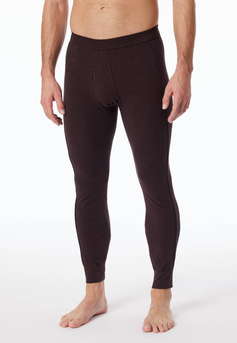 Schiesser Hose Lang Braun-meliert - Comfort Fit