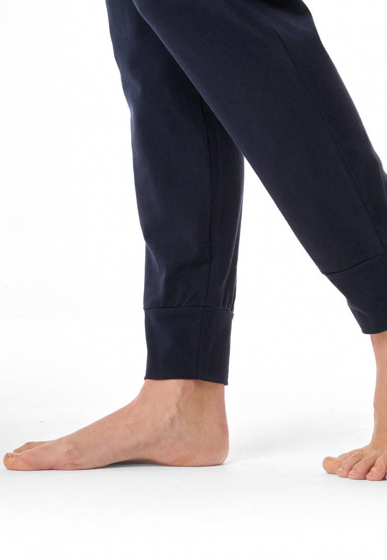 Schiesser Hose Lang Bündchen Dunkelblau - Mix+Relax