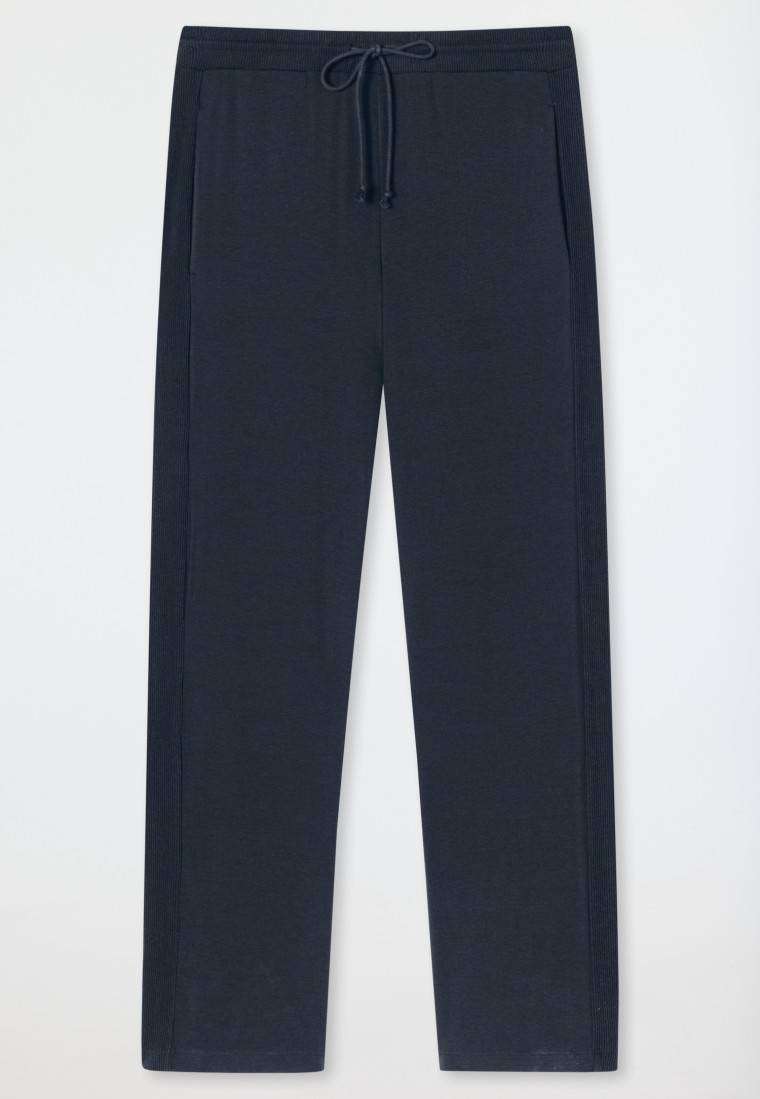 Schiesser Hose Lang Feinripp Nachtblau - Mix+Relax