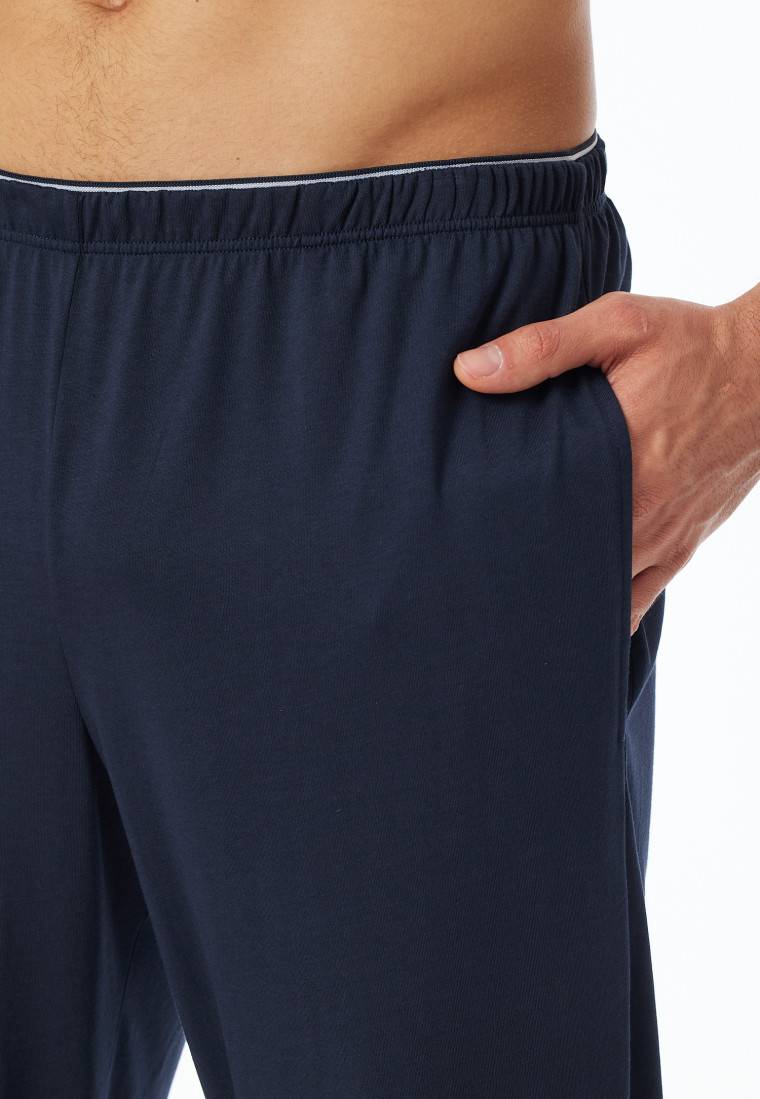 Schiesser Hose Lang Nachtblau - Mix+Relax