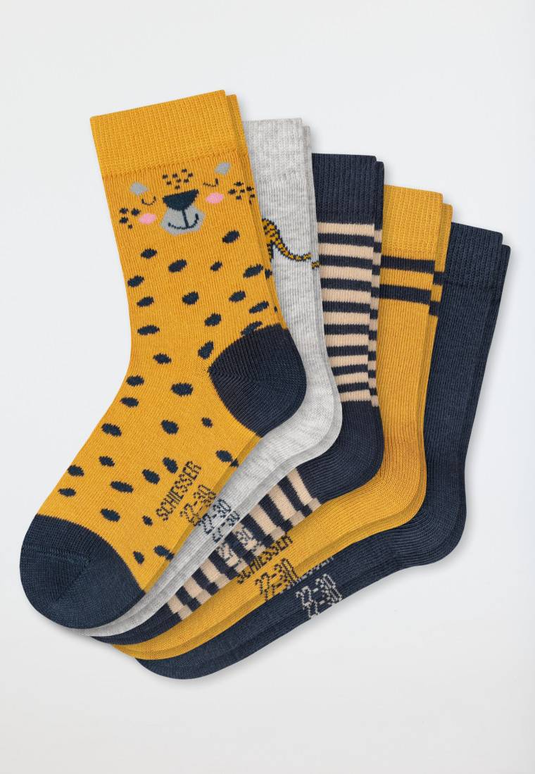 Schiesser Jungensocken 5er-Pack mehrfarbig - Tiger