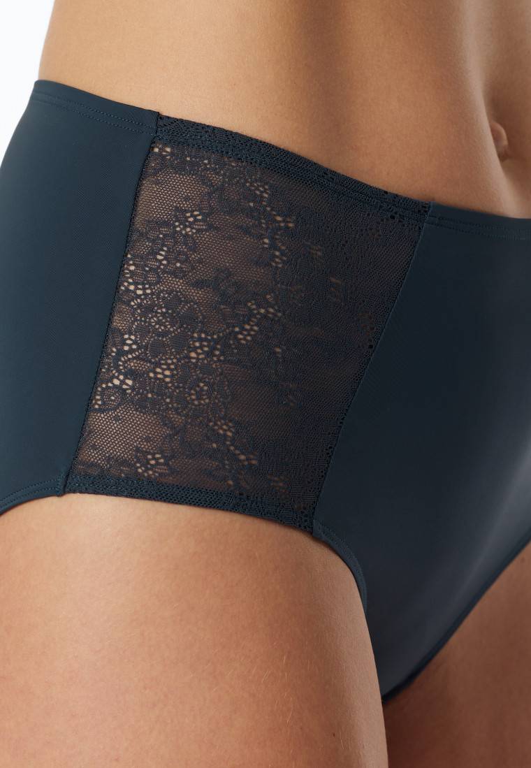 Schiesser Midi-Slip Spitze Dunkelblau - Air