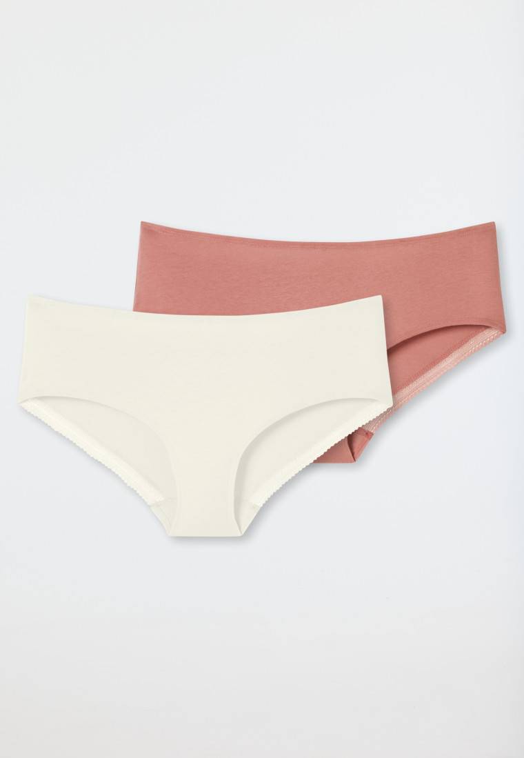 Schiesser Pantys 2er-Pack Beige/siena - Cotton Lace