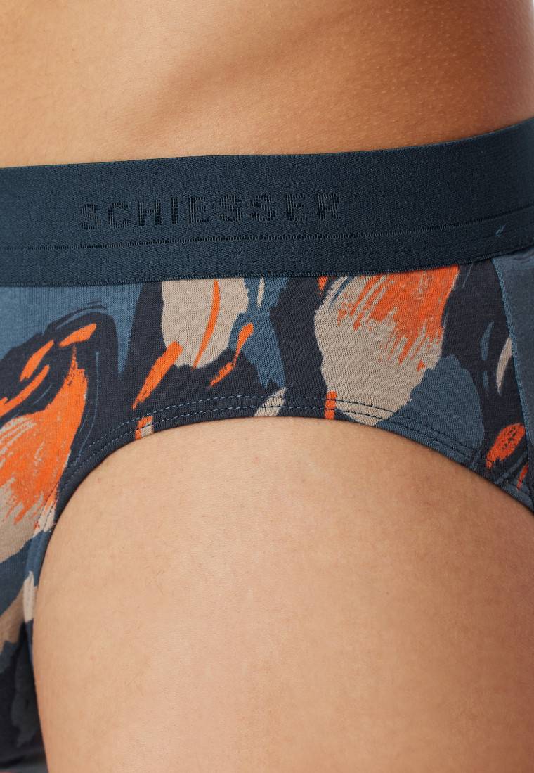 Schiesser Rio-Slip Atlantikblau Gemustert - 95/5