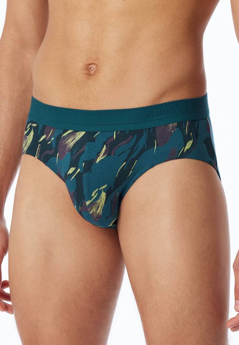 Schiesser Rio-Slip Petrol Gemustert - 95/5