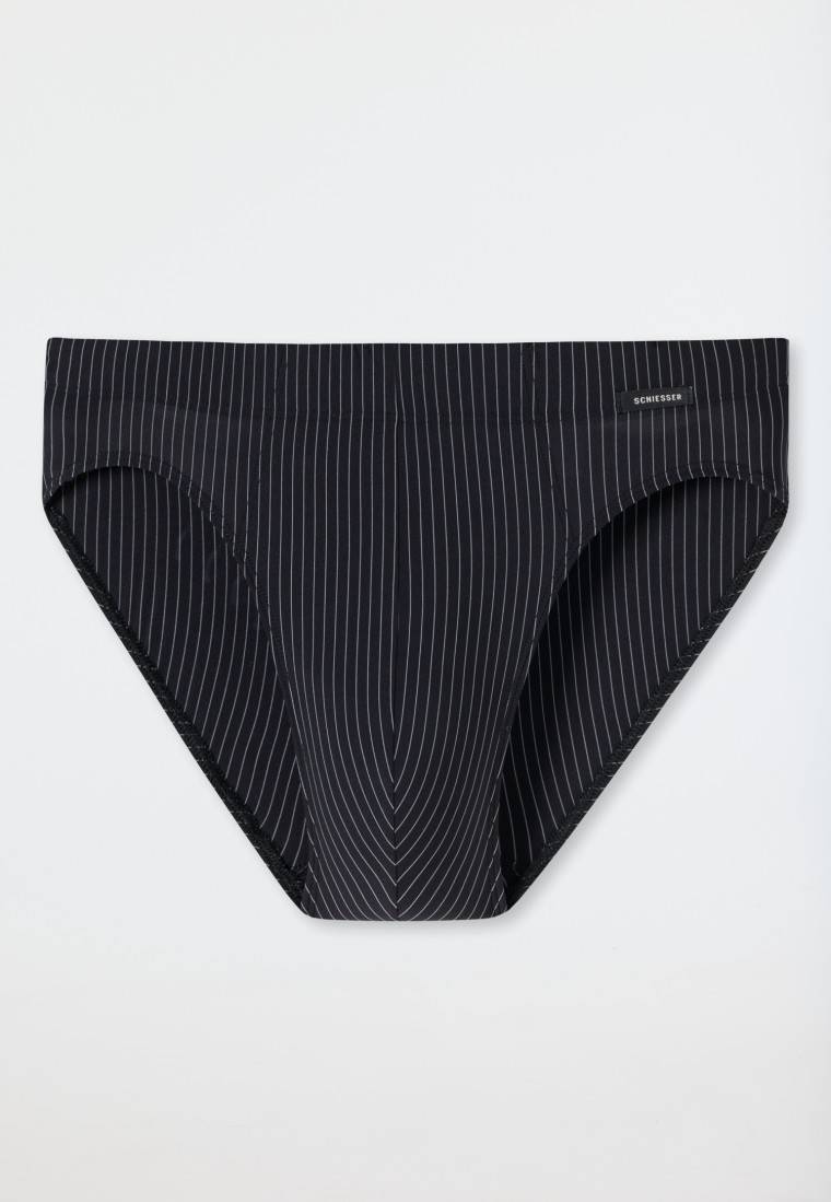 Schiesser Rio-Slip Schwarz Gestreift - Pure Micro