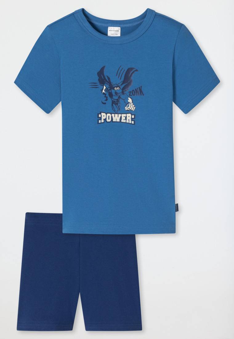 Schiesser Schlafanzug Kurz Comic Blau - Boys World