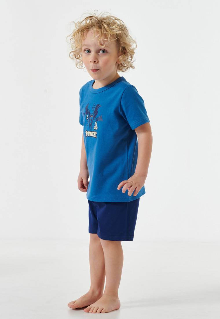 Schiesser Schlafanzug Kurz Comic Blau - Boys World
