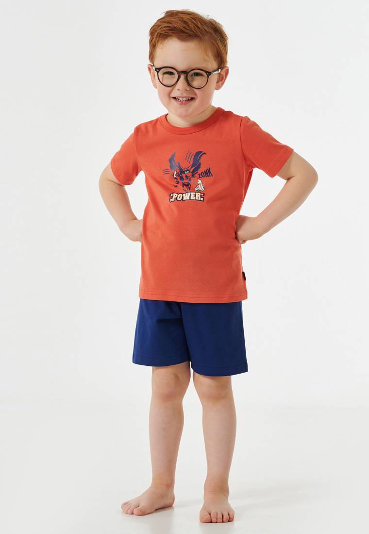 Schiesser Schlafanzug Kurz Comic Rot - Boys World