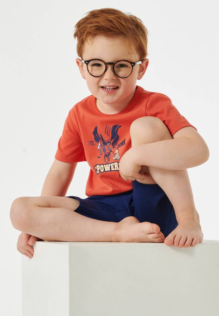 Schiesser Schlafanzug kurz Comic rot - Boys World