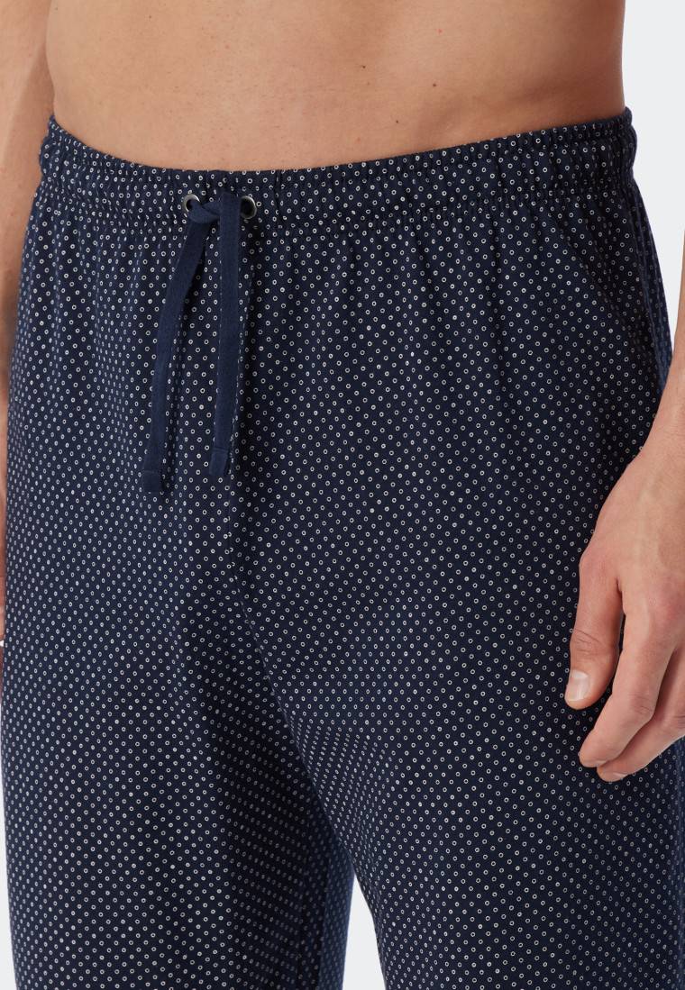 Schiesser Schlafanzug Lang Jersey Blau - Ebony