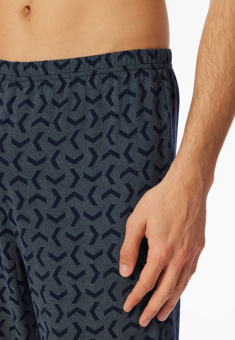 Schiesser Schlafanzug Lang Linde - Casual Essentials