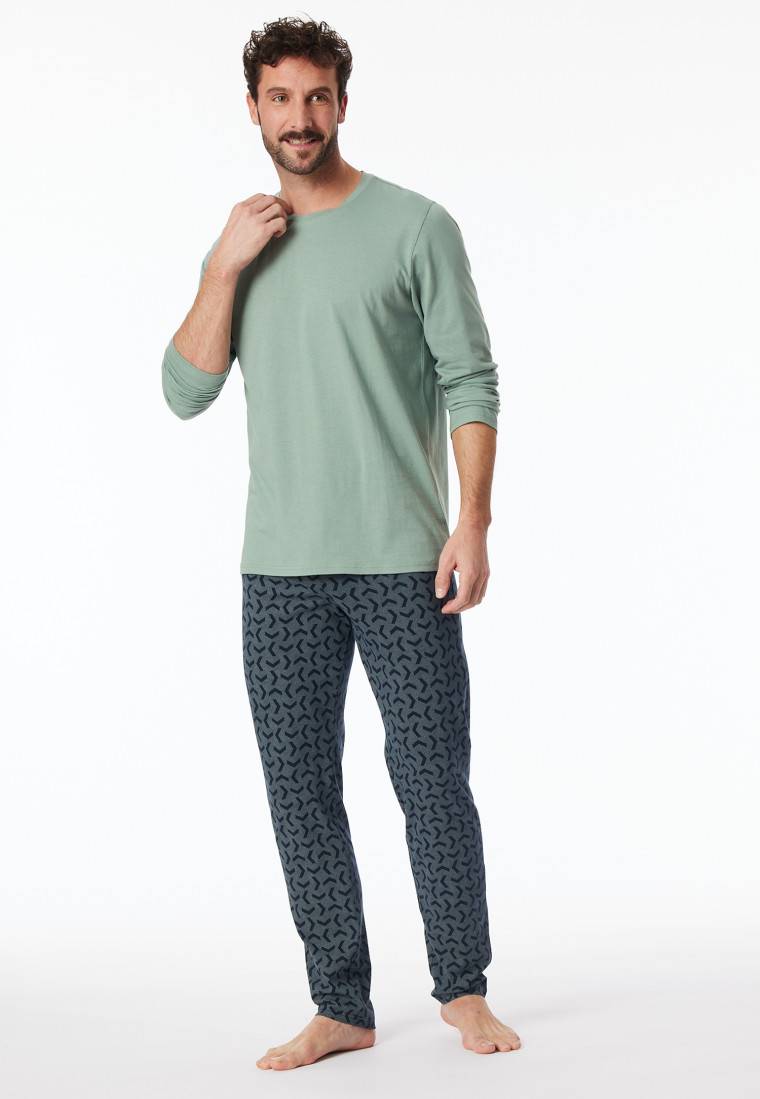 Schiesser Schlafanzug lang linde - Casual Essentials