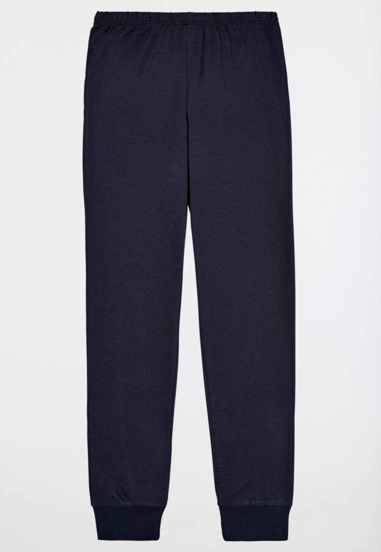 Schiesser Schlafanzug Lang Nachtblau - Nightwear