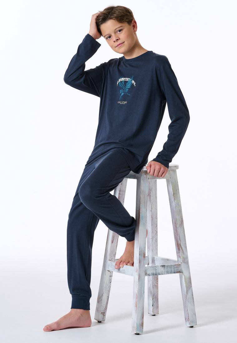 Schiesser Schlafanzug lang nachtblau - Nightwear