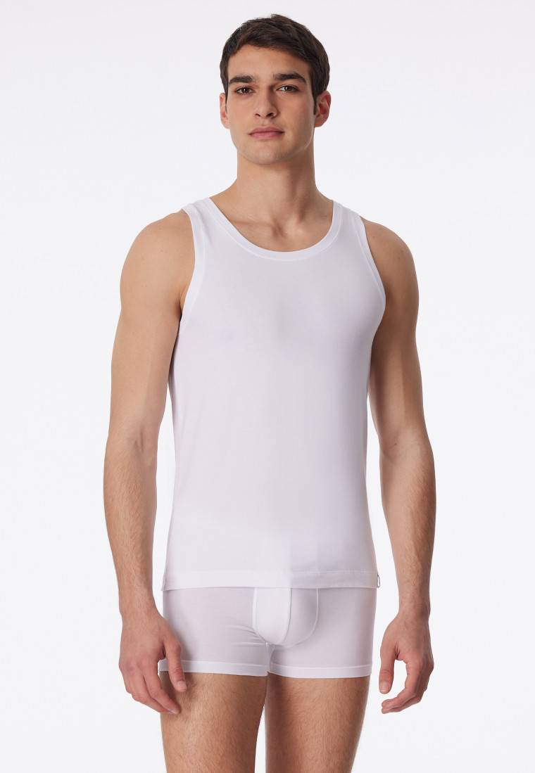 Schiesser Shirt ärmellos Weiß - Long Life Soft