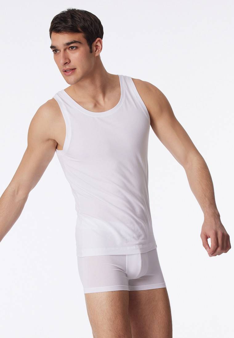 Schiesser Shirt ärmellos weiß - Long Life Soft