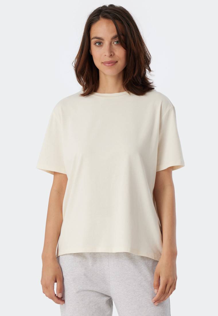 Schiesser Shirt Kurzarm Creme - Mix+Relax