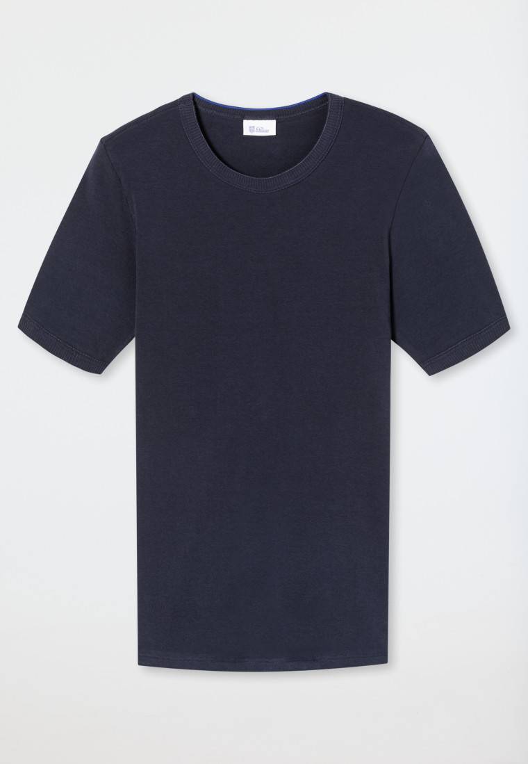 Schiesser Shirt Kurzarm Dunkelblau - Revival Ludwig