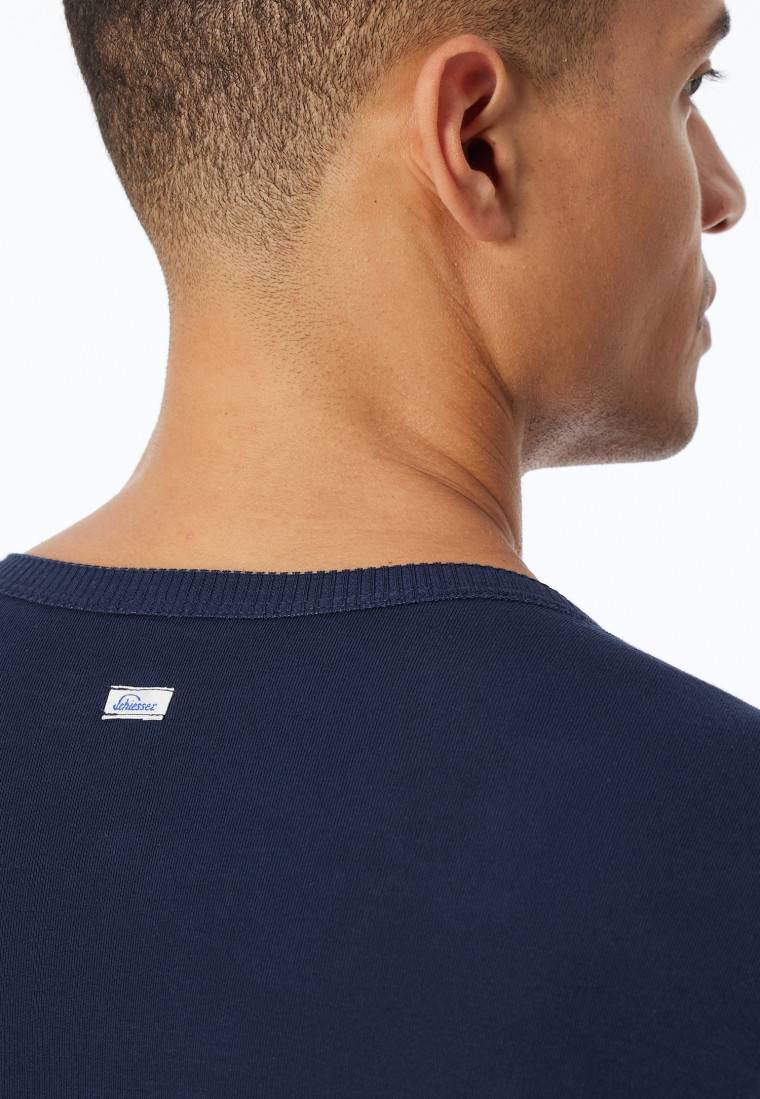 Schiesser Shirt Kurzarm Dunkelblau - Revival Ludwig