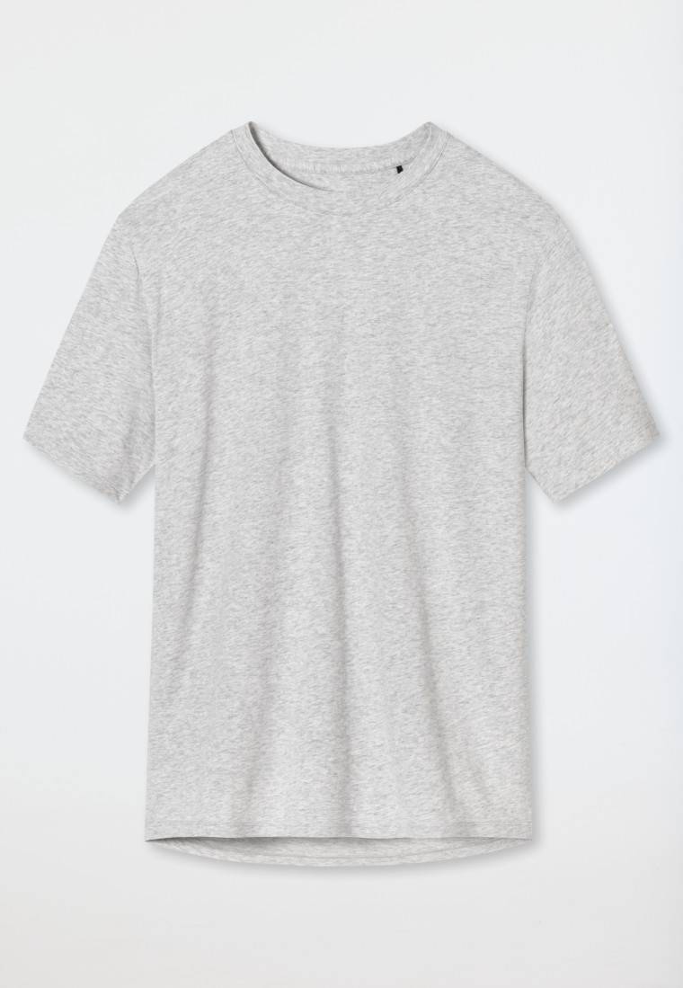 Schiesser Shirt Kurzarm Grau Meliert - Mix+Relax