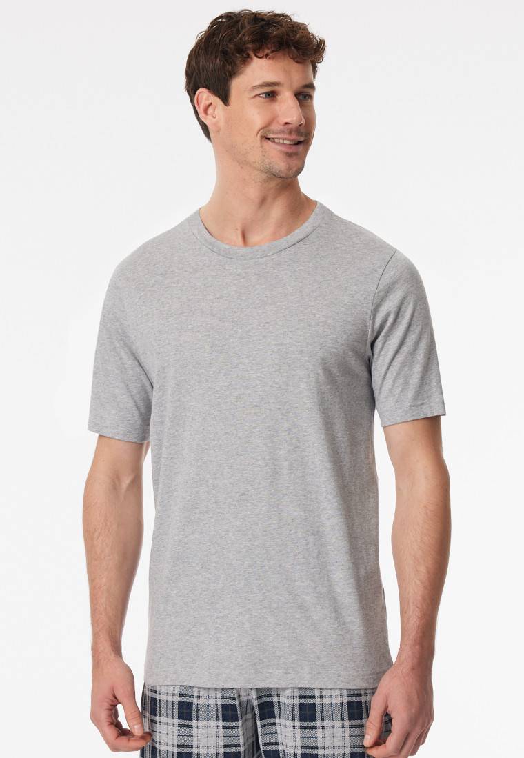 Schiesser Shirt Kurzarm Grau-meliert - Mix+Relax