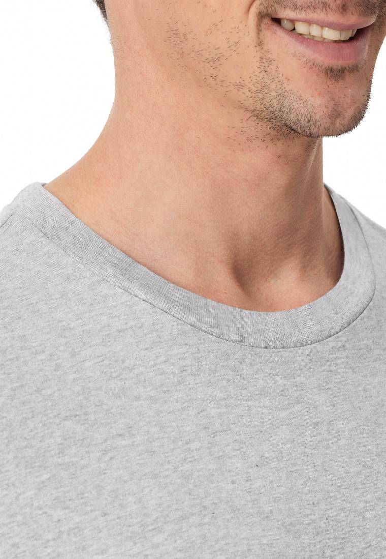 Schiesser Shirt Kurzarm Grau-meliert - Mix+Relax