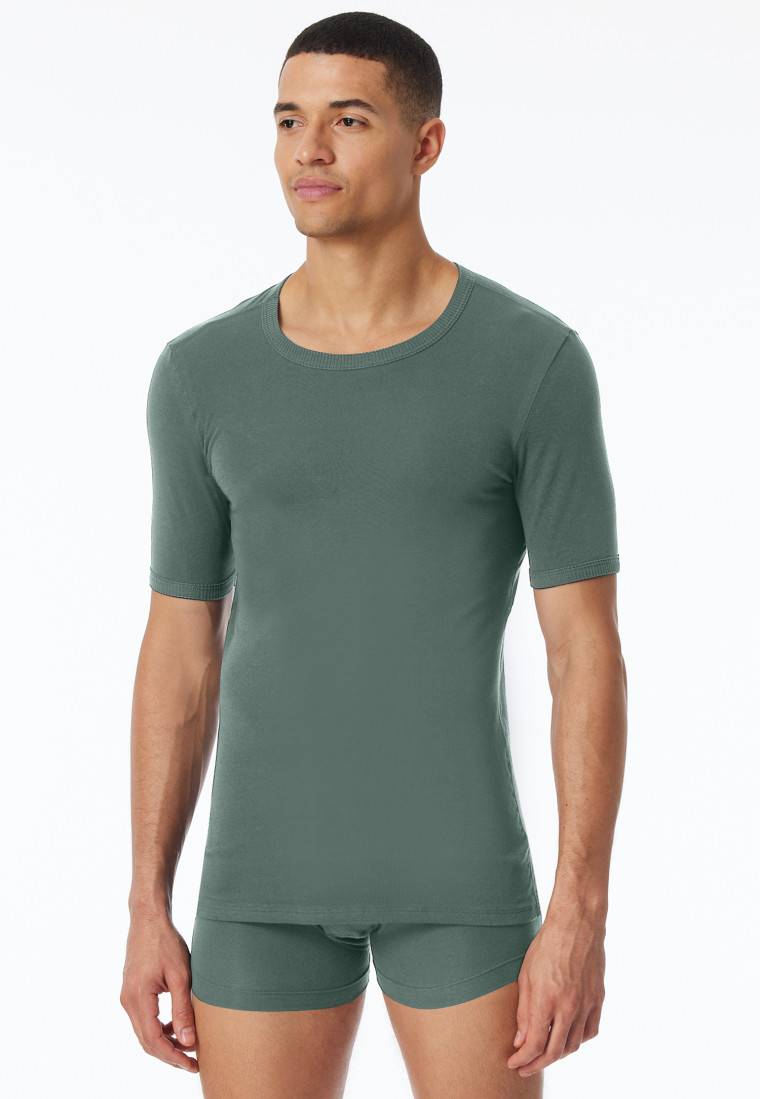 Schiesser Shirt Kurzarm Grün - Revival Ludwig