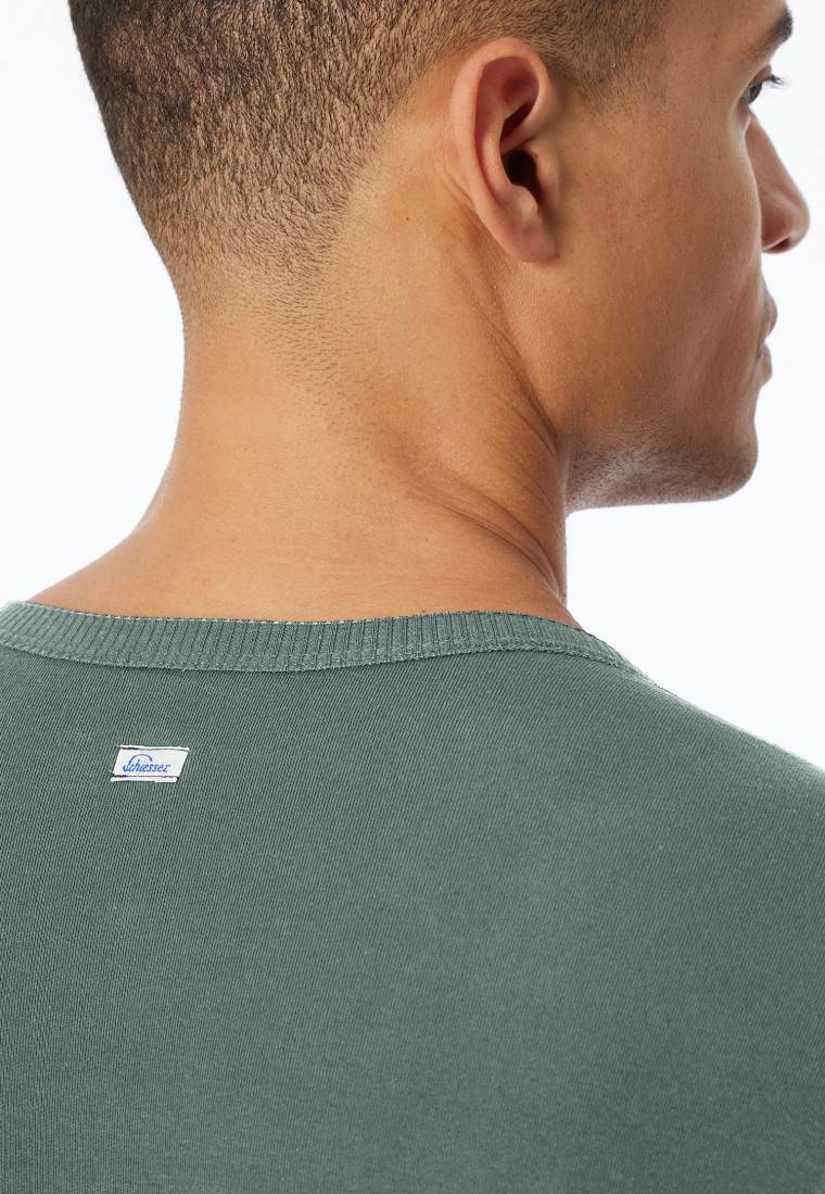 Schiesser Shirt Kurzarm Grün - Revival Ludwig