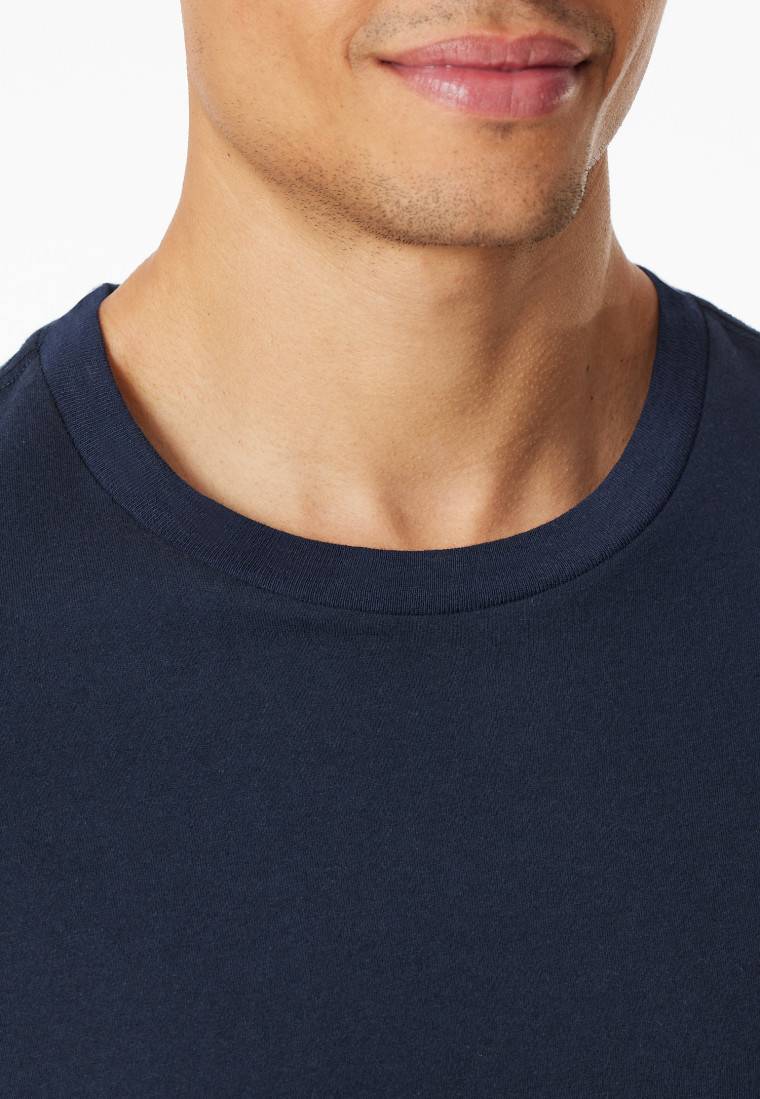 Schiesser Shirt Kurzarm Nachtblau - Mix+Relax