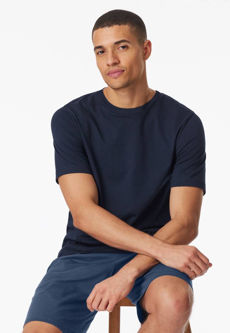 Schiesser Shirt kurzarm nachtblau - Mix+Relax