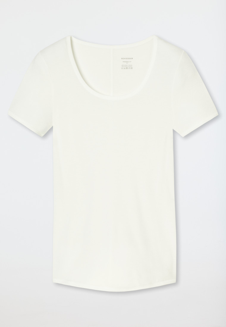 Schiesser Shirt Kurzarm Naturweiß - Personal Fit