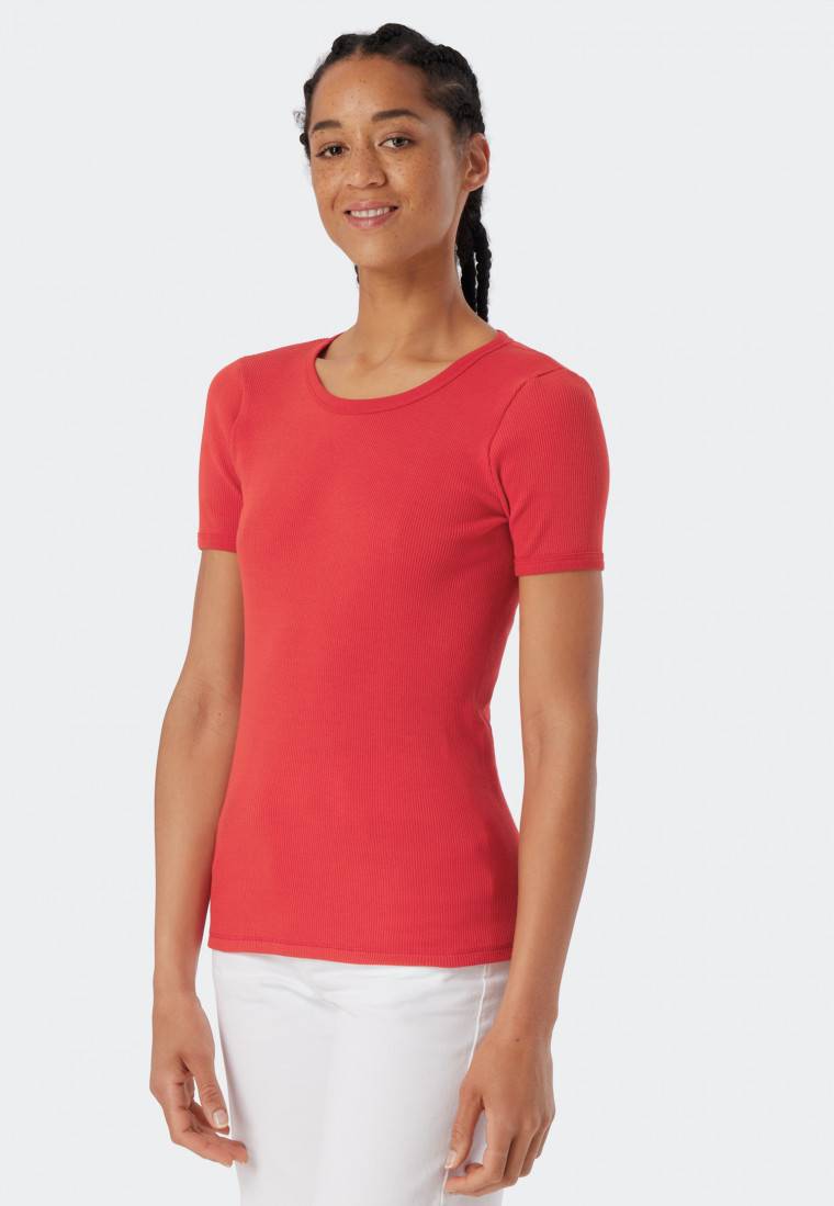 Schiesser Shirt Kurzarm Rot - Revival Greta