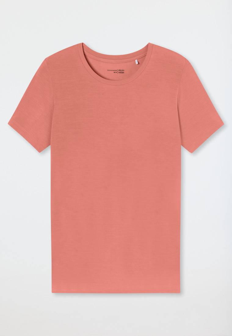 Schiesser Shirt Kurzarm Rundhals Papaya - Mix+Relax