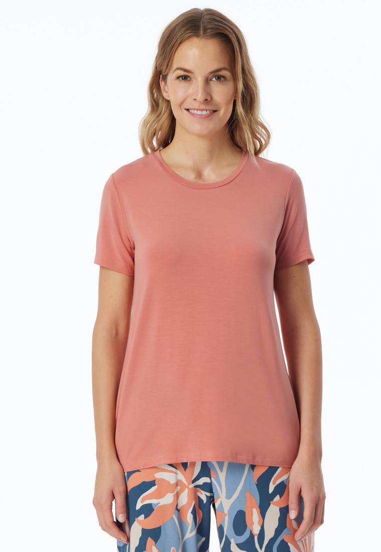 Schiesser Shirt Kurzarm Rundhals Papaya - Mix+Relax