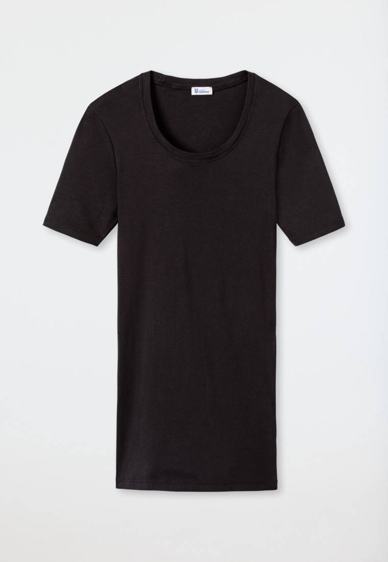 Schiesser Shirt Kurzarm Schwarz - Revival Berta