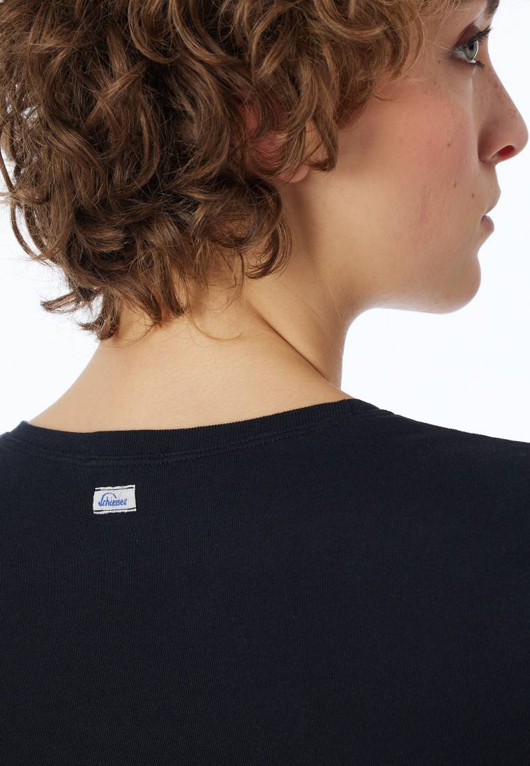 Schiesser Shirt Kurzarm Schwarz - Revival Berta