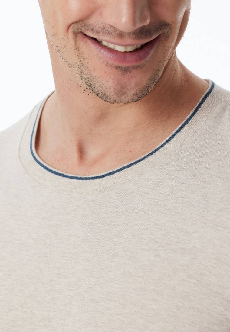 Schiesser Shirt Langarm Beige Meliert - Mix+Relax