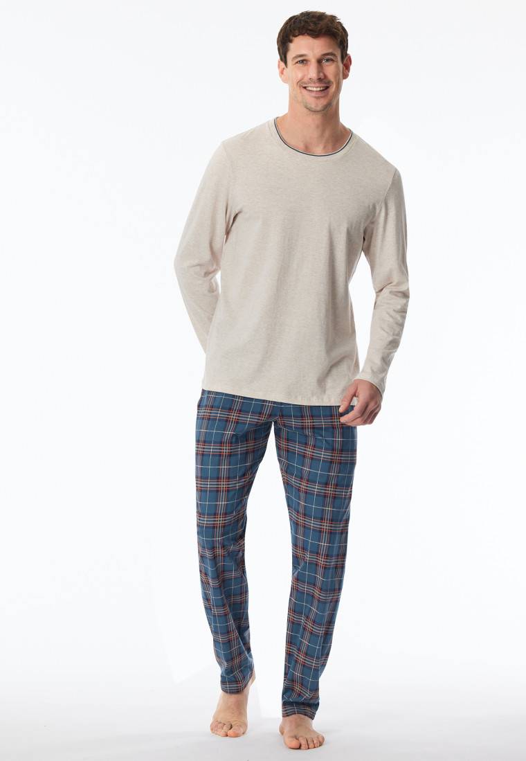 Schiesser Shirt langarm beige meliert - Mix+Relax