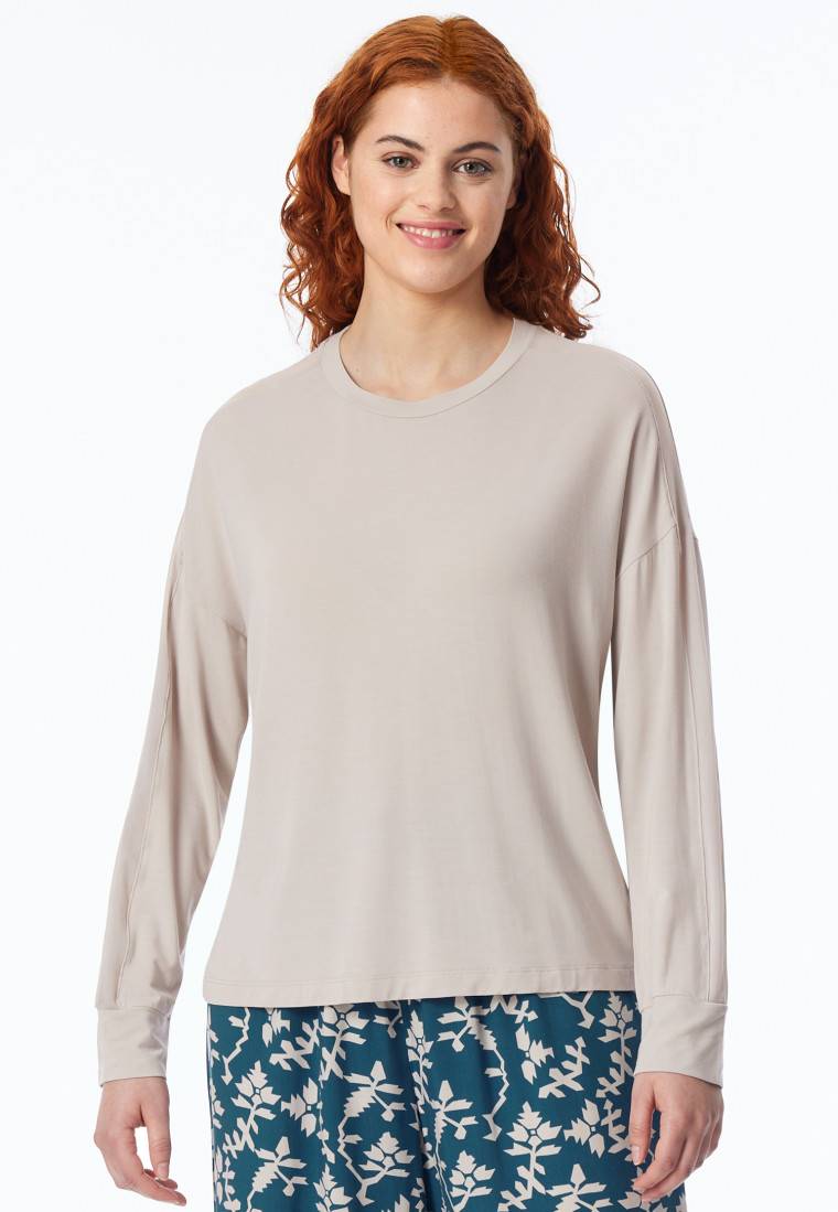 Schiesser Shirt Langarm Beige - Mix+Relax